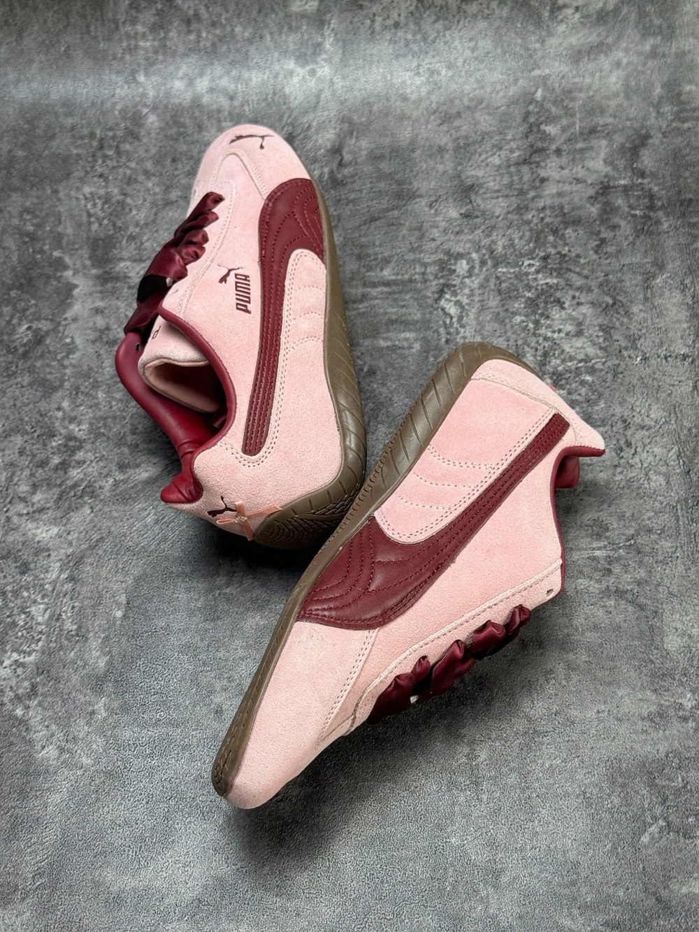 Puma Pink and Burgundy Suede Women's Sneakers - Picture 9 of 9